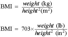 how to calculate BMI formula